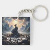 Der Eroberer der Höhen DER HERR ist mein KROCK Schlüsselanhänger (Rückseite)