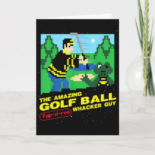 Der erstaunliche Golfball Tap-a-roo Whacker Typ Karte (Vorderseite)