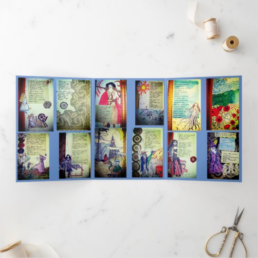 Der erstaunliche Wanderer Dreifach Gefaltete Urlaubskarte (Innenseite)