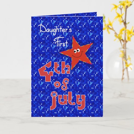 Der erste 4. Juli Karte (Gelbe Blume)