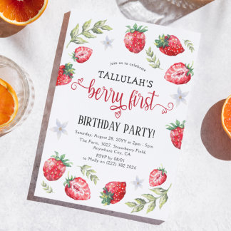 Der erste berry-licious Geburtstag des Kleinen! Einladung