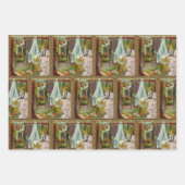 Der erste Besuch des Weihnachtsmanns Geschenkpapier Set (Vorderseite)