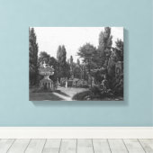 Der erste Blick auf den großen Garten Leinwanddruck (Insitu (Holzboden))