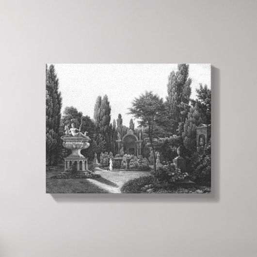 Der erste Blick auf den großen Garten Leinwanddruck (Vorderseite)