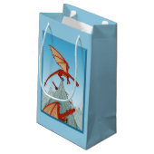 Der Erste, der den Top gewinnt! Kleine Geschenktüte (Rückseite Schrägansicht)