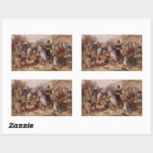 Der erste Erntedank 1621 | c.1932 Rechteckiger Aufkleber (Blatt)