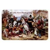 Der erste Erntedank, 1621. Fine Art Magnet (Horizontal)