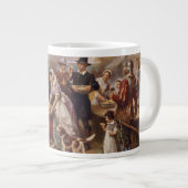 Der erste Erntedank 1621% pipe% c.1932 Jumbo-Tasse (Vorderseite Rechts)