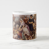 Der erste Erntedank 1621% pipe% c.1932 Jumbo-Tasse (Vorderseite)