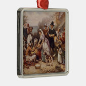 Der erste Erntedank 1621% pipe% c.1932 Ornament Aus Metall (Rechts)