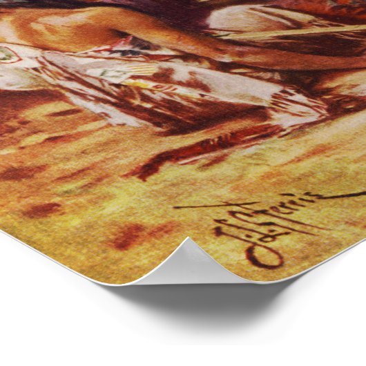 Der erste Erntedank 1621 Poster (Ecke)