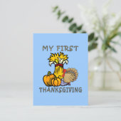 Der erste Erntedank des Babys Feiertagspostkarte (Stehend Vorderseite)