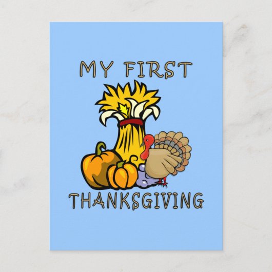 Der erste Erntedank des Babys Feiertagspostkarte (Vorderseite)