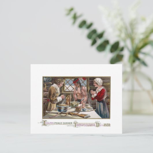 Der erste Erntedank Feiertagspostkarte (Stehend Vorderseite)