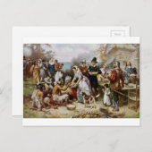 Der erste Erntedank Feiertagspostkarte (Vorne/Hinten)