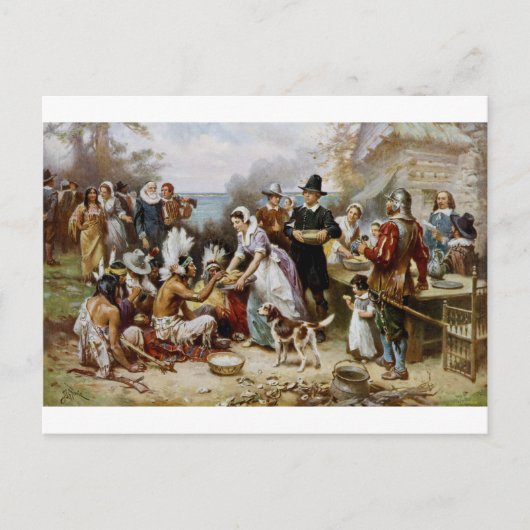 Der erste Erntedank Feiertagspostkarte (Vorderseite)