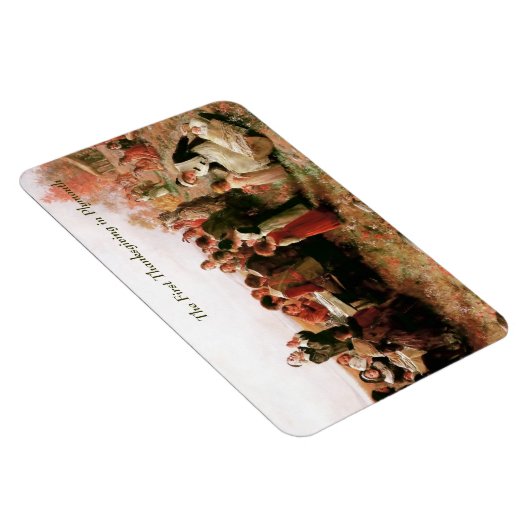 Der erste Erntedank in Plymouth. Fine Art Magnet (Rechte Seite)