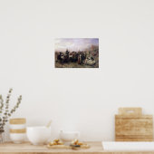 Der erste Erntedank in Plymouth von Brownscombe Poster (Küche)