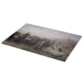 Der erste Erntedank in Plymouth von Brownscombe Schneidebrett (Ecke)