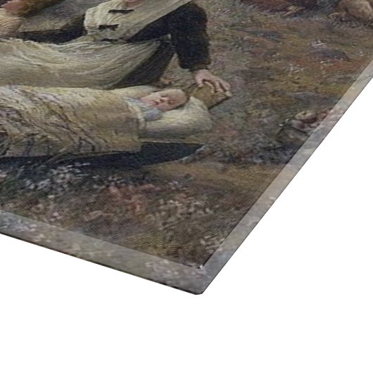 Der erste Erntedank in Plymouth von Brownscombe Schneidebrett (Ecke)