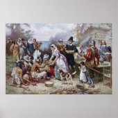 Der erste Erntedank von Jean Ferris c. 1912 Poster (Vorne)