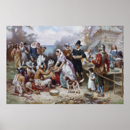 Der erste Erntedank von Jean Ferris c. 1912 Poster