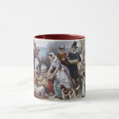 Der erste Erntedank von Jean Ferris c. 1912 Tasse (Zentrum)