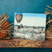 Der erste Flug von Pilatre du Roziers Heißluftgebl Fotoplatte (Seite)