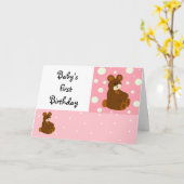 Der erste Geburtstag des Babys Karte (Gelbe Blume)