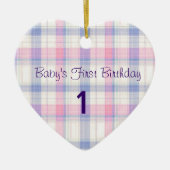 Der erste Geburtstag des Babys Keramikornament (Vorne)