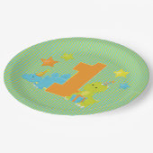 Der erste Geburtstag des Babys - Pappteller (Schrägansicht)