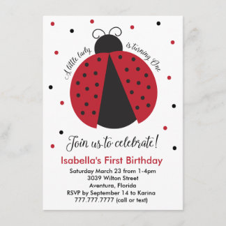 Der erste Geburtstag des roten Einladung