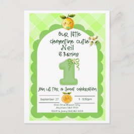 Der erste Geburtstag des süßen Clementine-Jungen Postkarte