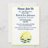 Der erste Geburtstag eines Kindes: Mehltaunenbarsc Einladung (Rückseite)