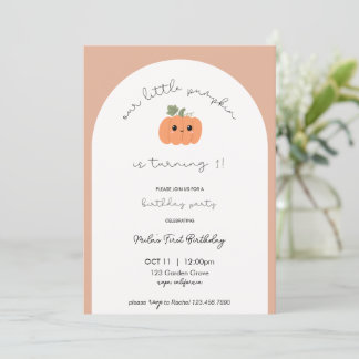 Der erste Geburtstag von Little Pumpkin Einladung