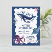 Der erste Geburtstag von Quirky Oneder See Einladung (Stehend Vorderseite)