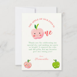 Der erste Geburtstag von "Unsere Augen" Dankeskarte