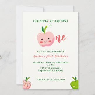 Der erste Geburtstag von "Unsere Augen" Einladung