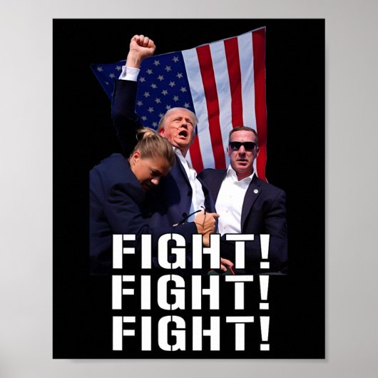 Der erste gepumpte Kampf für Trump Amerika Poster (Vorne)