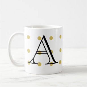 Der erste Goldpolka-Punkt, trendy, modern, Kaffeetasse