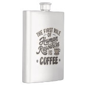 Der erste Grundsatz der Humanressourcen ist Kaffee Flachmann (Rechts)