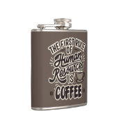 Der erste Grundsatz der Humanressourcen ist Kaffee Flachmann (Rechts)