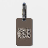 Der erste Grundsatz der Humanressourcen ist Kaffee Gepäckanhänger (Rückseite vertikal)