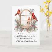 Der erste Jahrestag Ihres Verlustes von Loved Ein  Karte (Gelbe Blume)