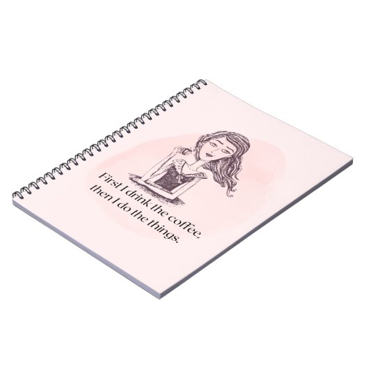 Der erste Kaffee... Dann die Dinge Notizblock (Linke Seite)