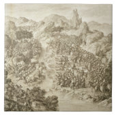 Der erste Kampf zwischen der chinesischen Armee Fliese (Vorderseite)