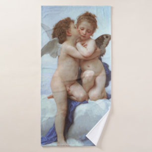 Der erste Kuss, Amor und Psyche, Bouguereau Badehandtuch