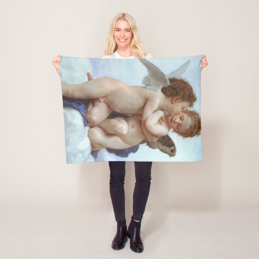 Der erste Kuss, Amor und Psyche, Bouguereau Fleecedecke (Beispiel)