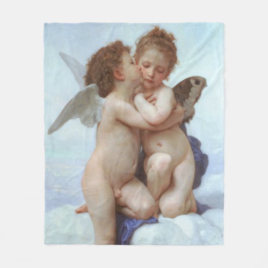 Der erste Kuss, Amor und Psyche, Bouguereau Fleecedecke (Vorderseite)
