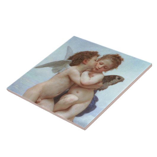 Der Erste Kuss, Amor und Psyche, Bouguereau Fliese (Seite)